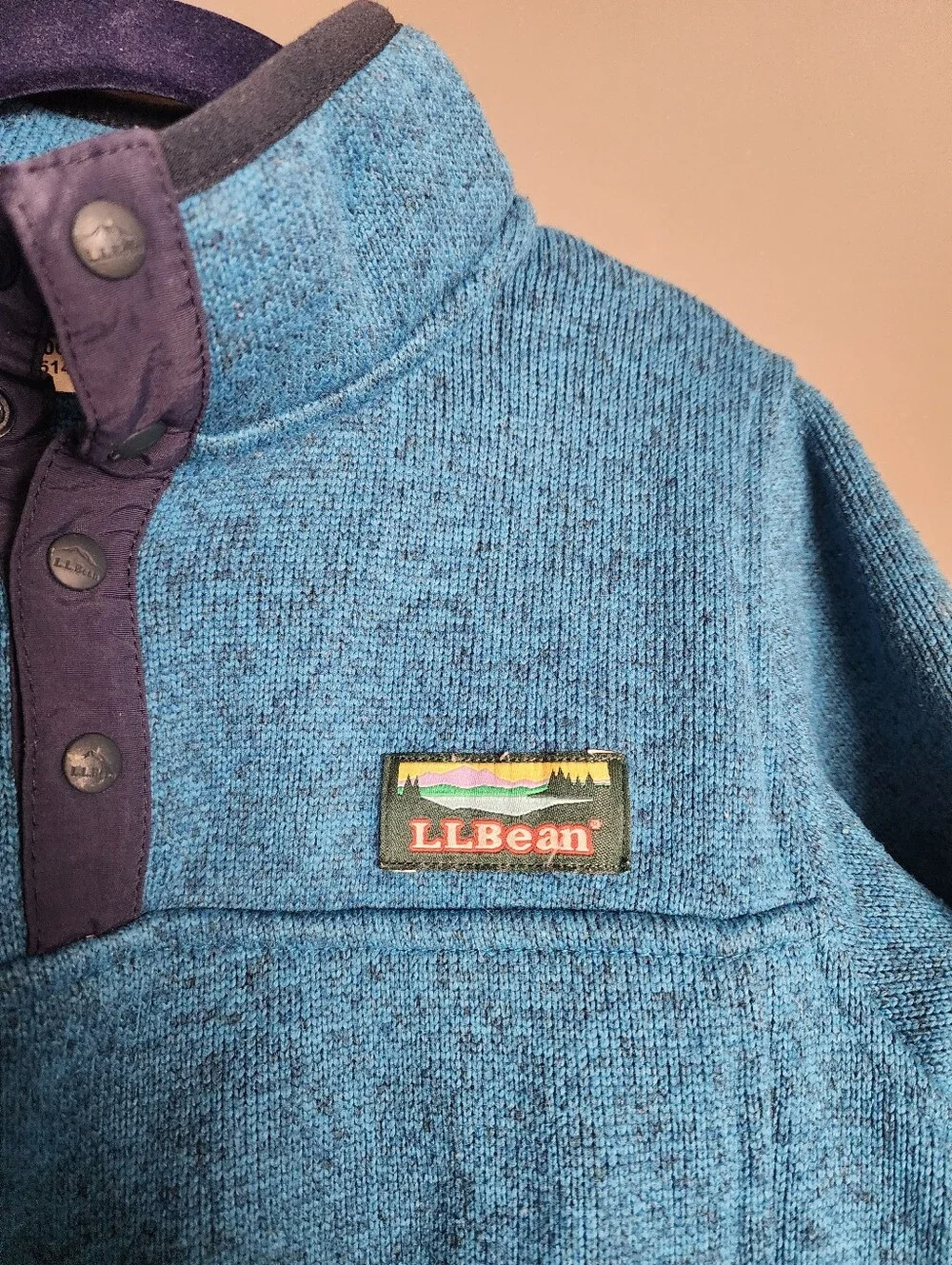 L.L. Bean kids pullover fleece sweater jacket size 6x / 7